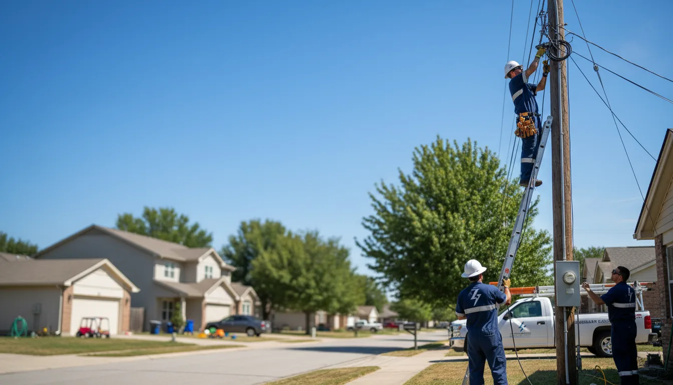 Residential electrician providing installation services in Wharton, TX